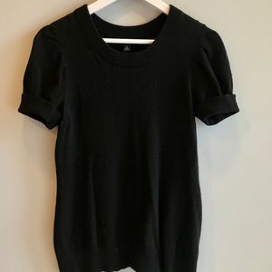 Black puff sleeve sweater